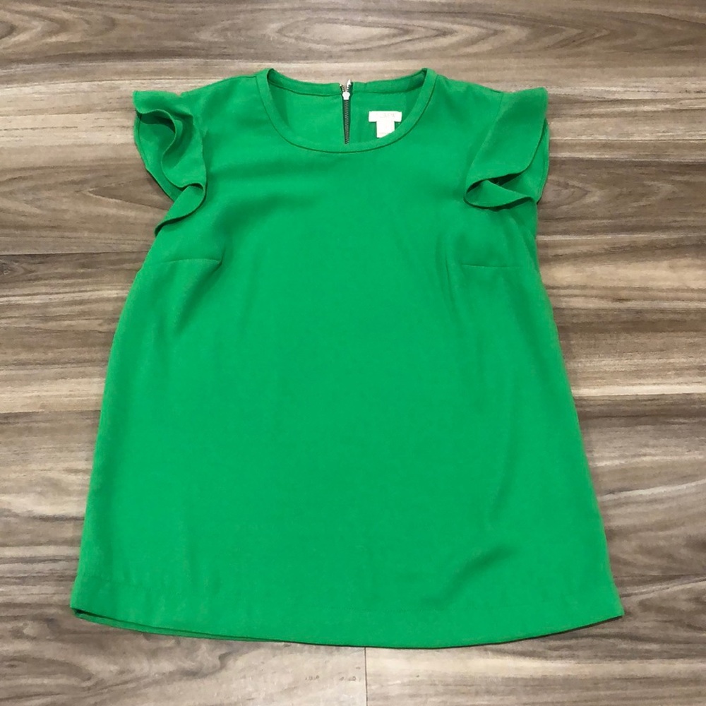 J. Crew flutter sleeve dress shirt size 2